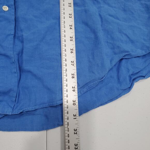 Ralph Lauren Shirt Mens 2XL Blue Classic Fit Short Sleeve Button Down Pony Logo - Picture 4 of 7